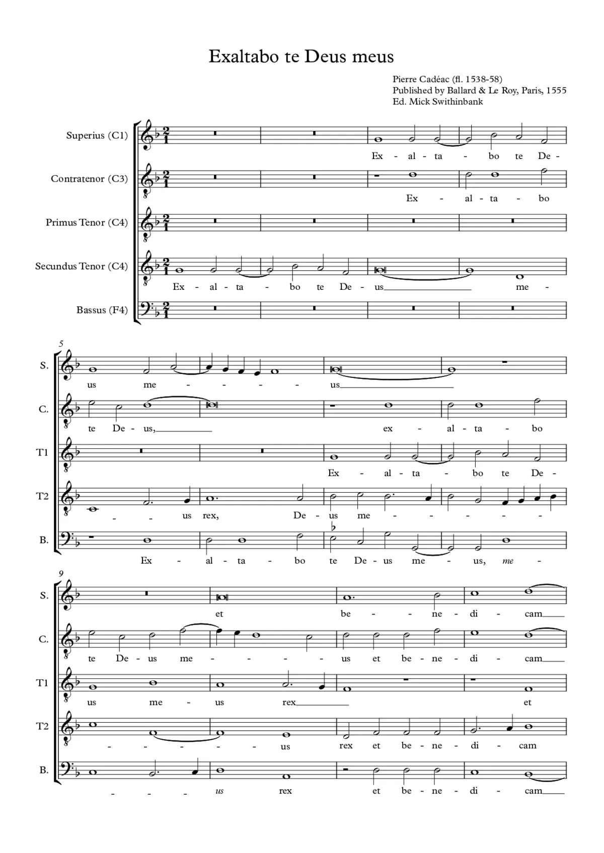 Exaltabo te Deus meus - Page 1
