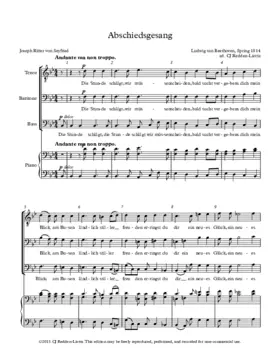 Abschiedsgesang, WoO 102