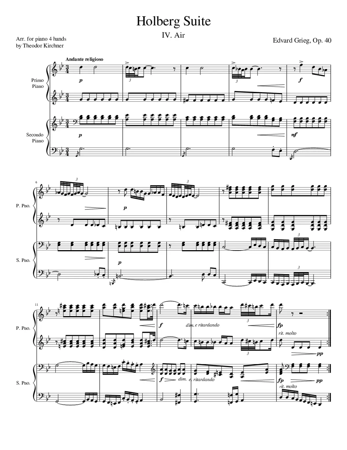 Holberg Suite Op.40 - Page 1