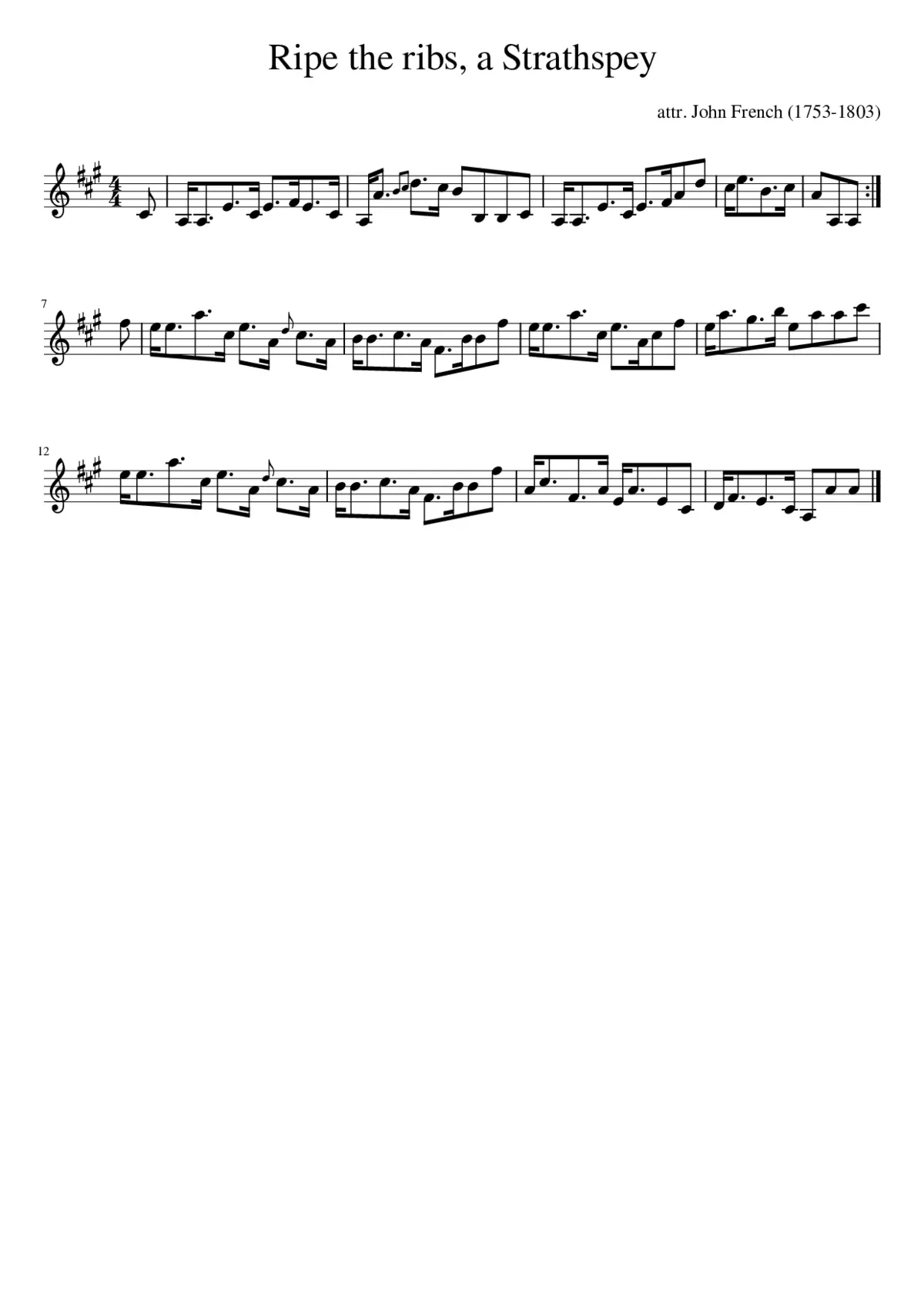 Ripe the ribs a Strathspey - Page 1