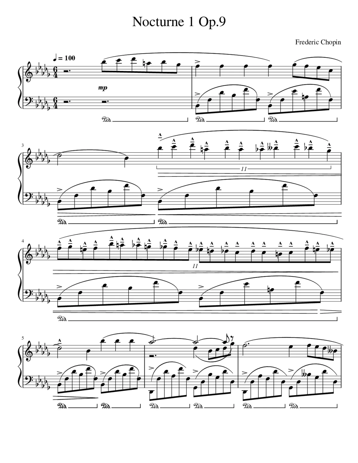 Nocturnes Op.9 - Page 1