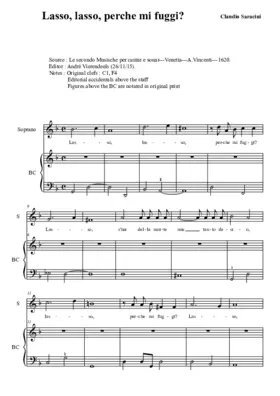 Lasso, lasso, perche mi fuggi?