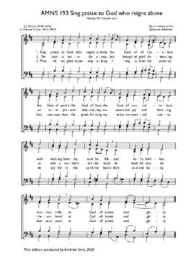 Sing praise to God who reigns above II