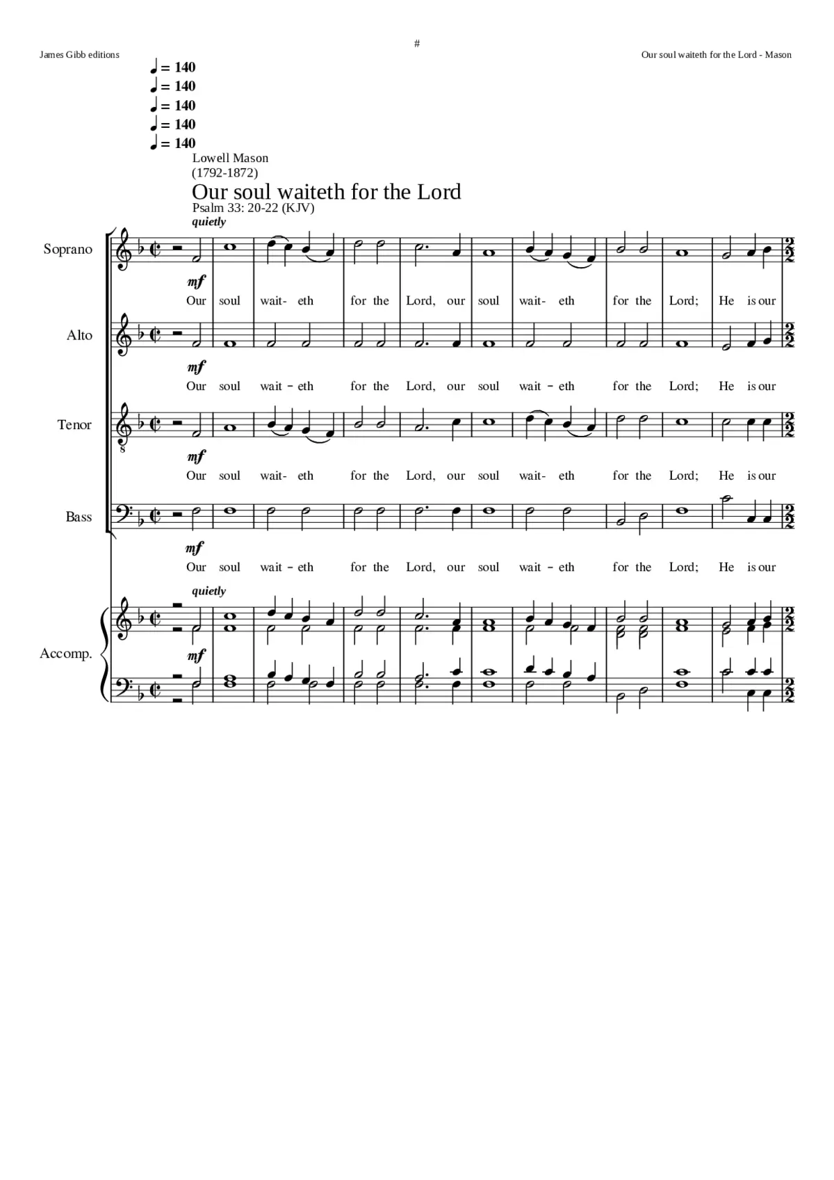 Our soul waiteth for the Lord - Page 1