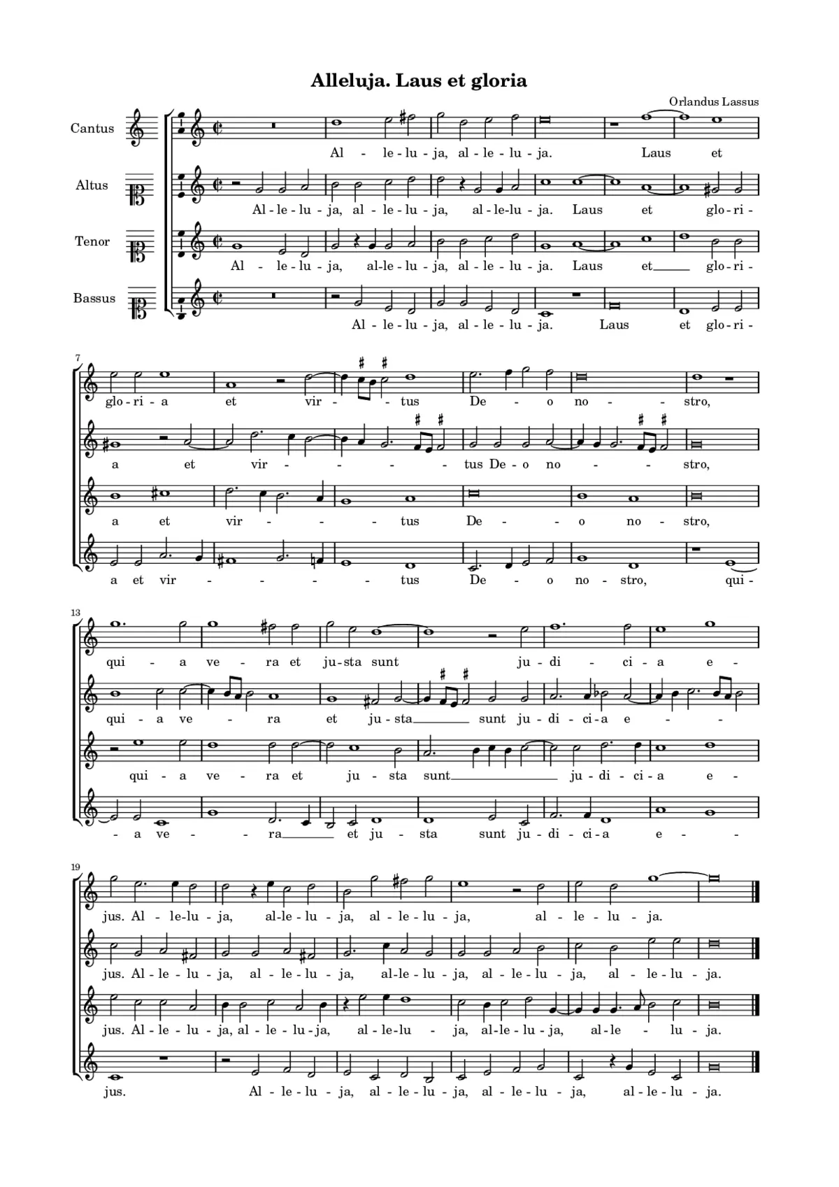 Alleluia, laus et gloria - Page 1