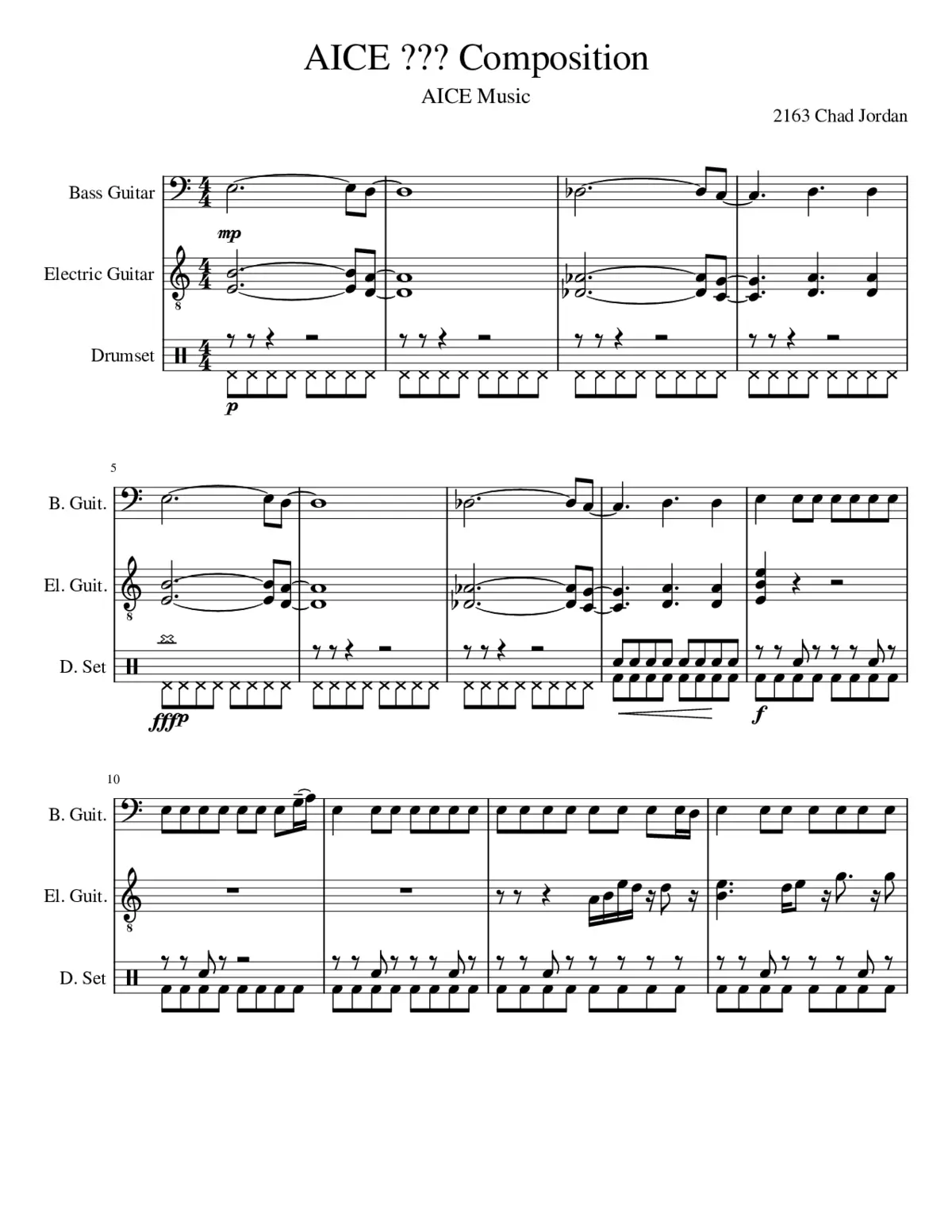 AICE Rock Composition - Page 1