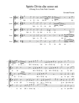 Spirto Divin che sceso sei