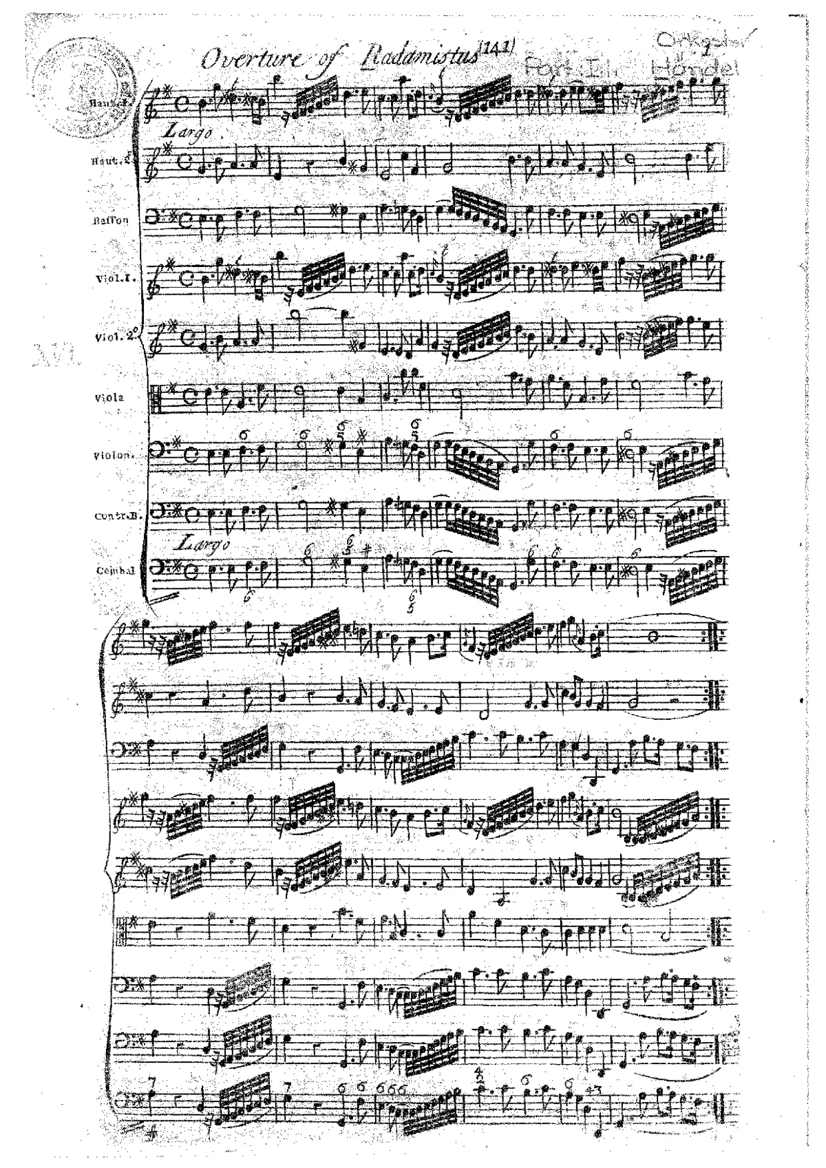 Radamisto - Page 1