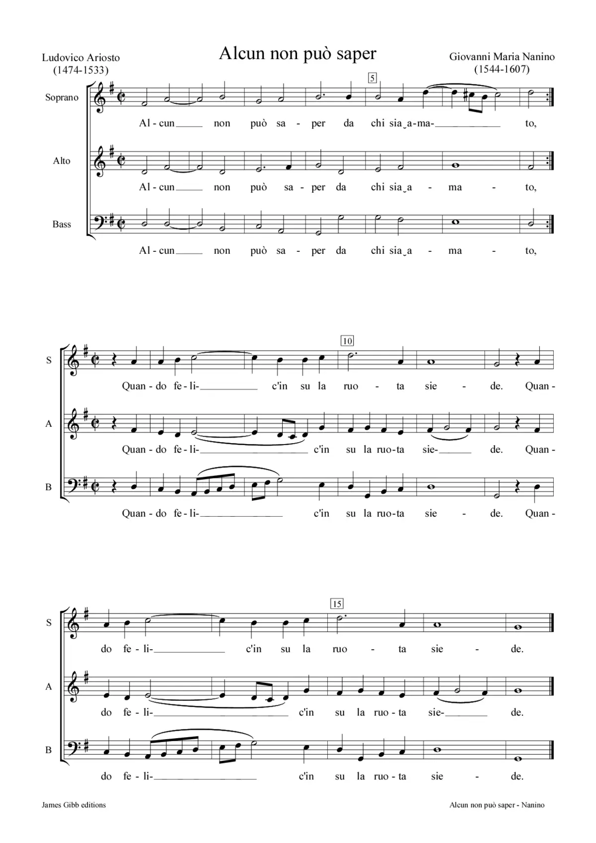Alcun non può saper - Page 1
