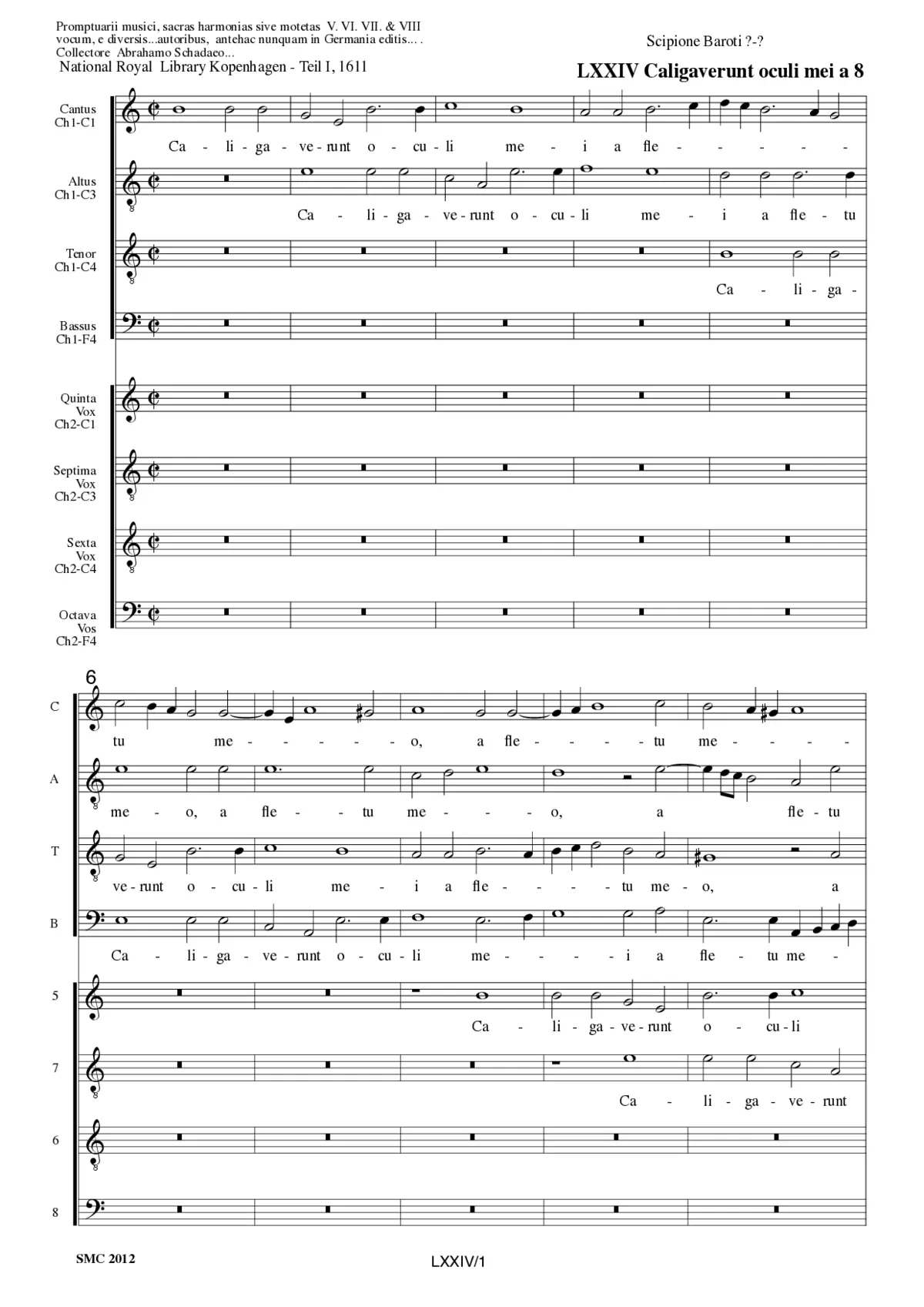 Caligaverunt oculi mei a 8 - Page 1