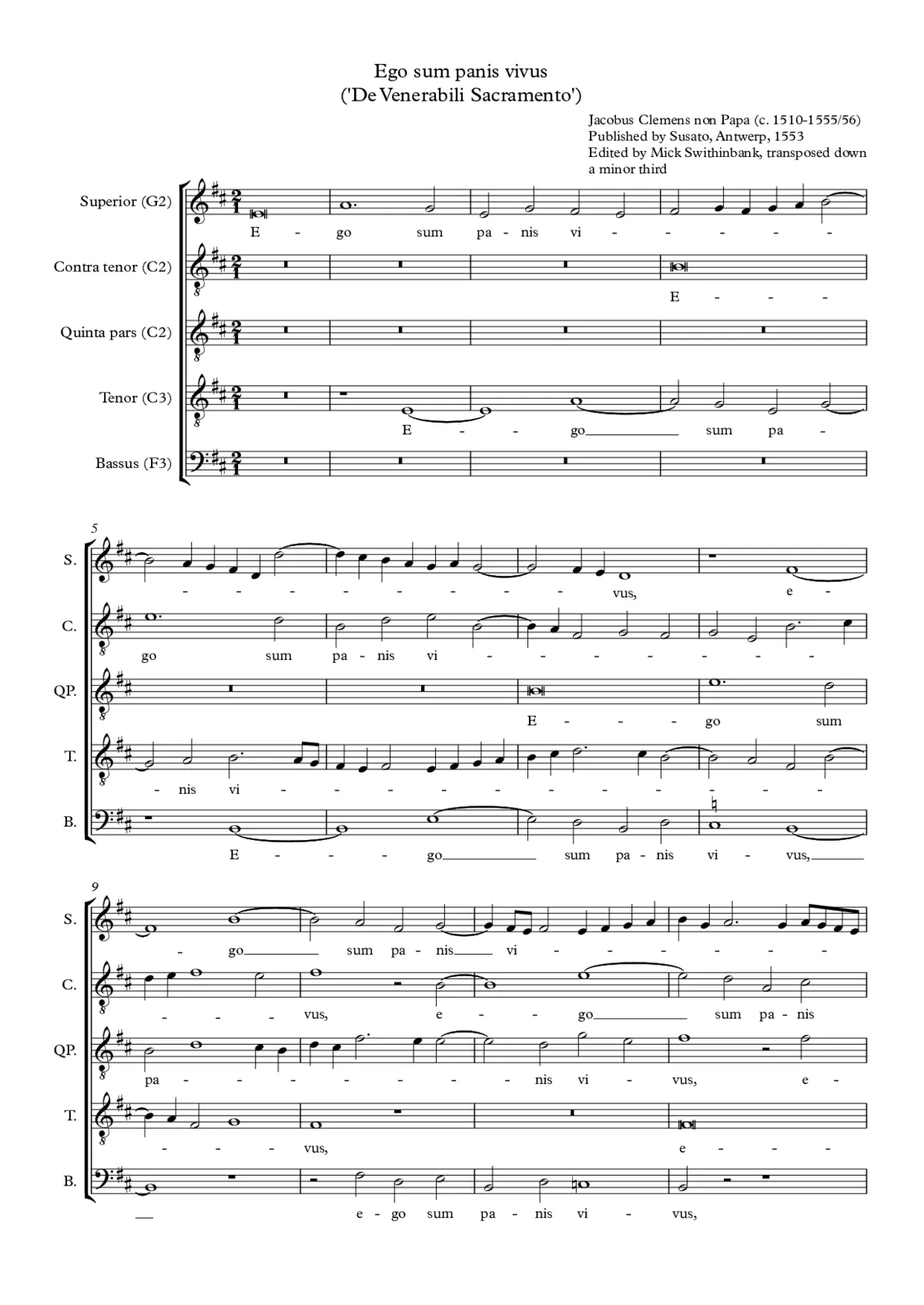 Ego sum panis vivus - Page 1