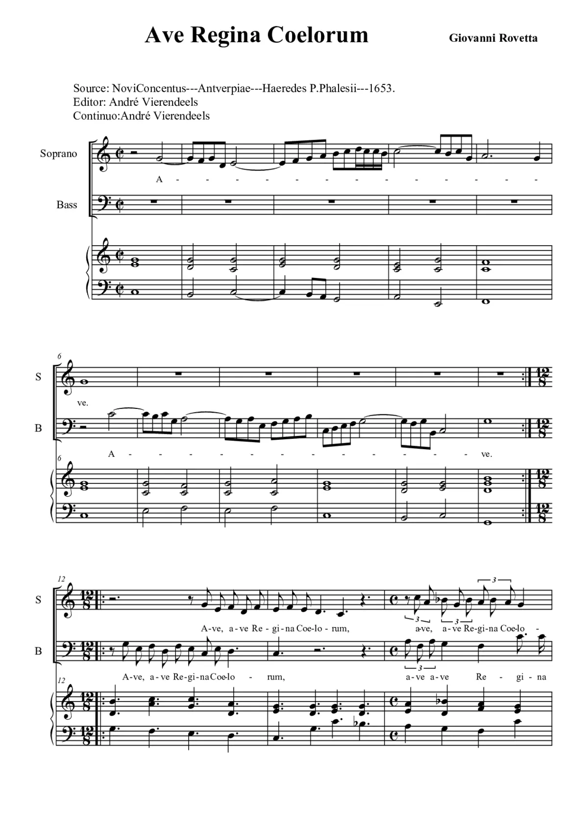 Ave Regina coelorum I - Page 1