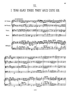 I Was Glad When They Said unto Me