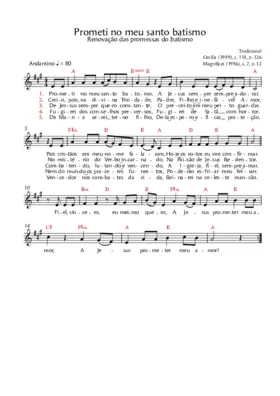 Prometi no meu santo batismo