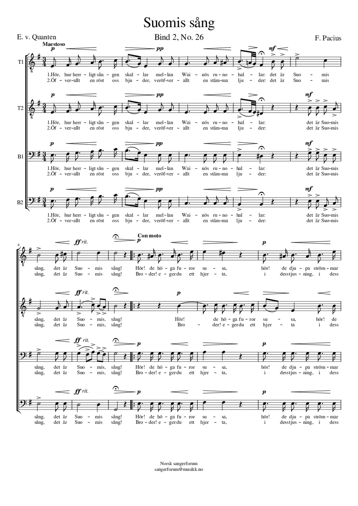 Suomis sång - Page 1