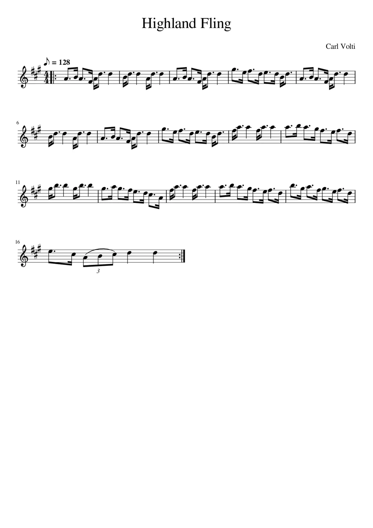 HIGHLAND FLING - Page 1