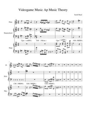 Videogame Music Forest Theme for Ap Music Theory by Sarah Boyd