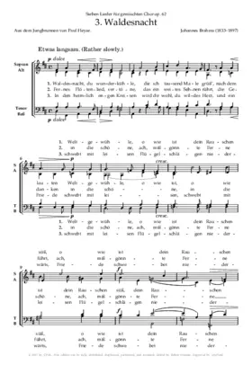 Waldesnacht, Op. 62, No. 3