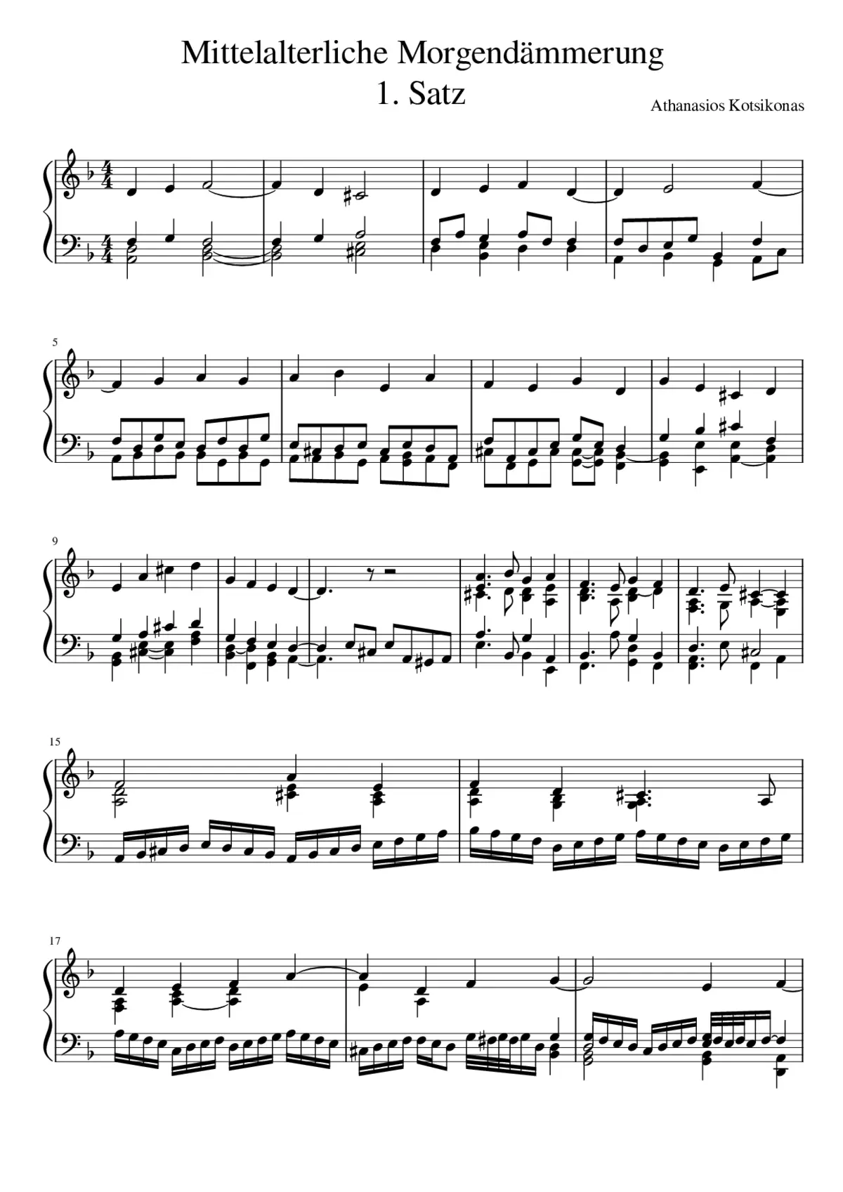 Mittelalterliche Morgendämmerung 1. Satz - Page 1