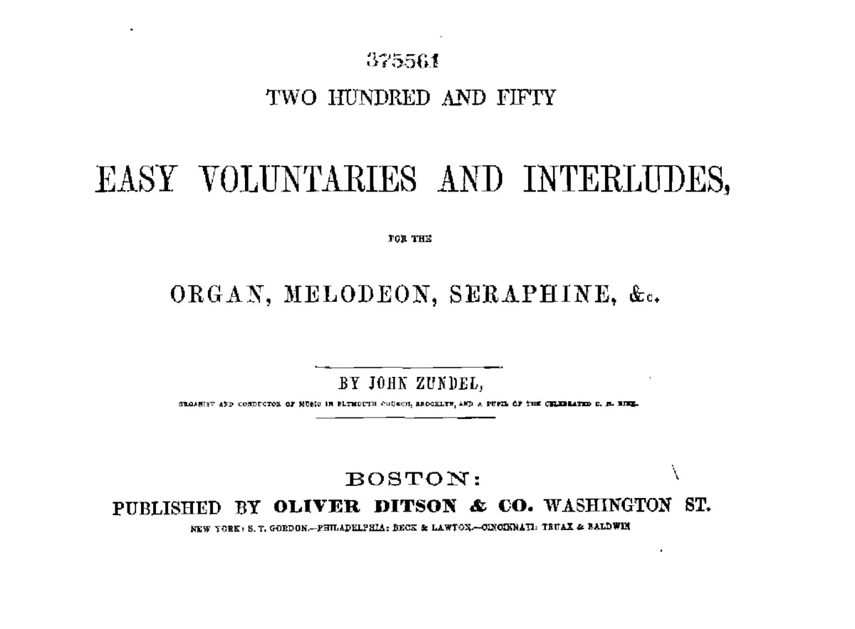 250 Easy Voluntaries and Interludes - Page 1