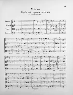 Missa Simile est regnum cœlorum