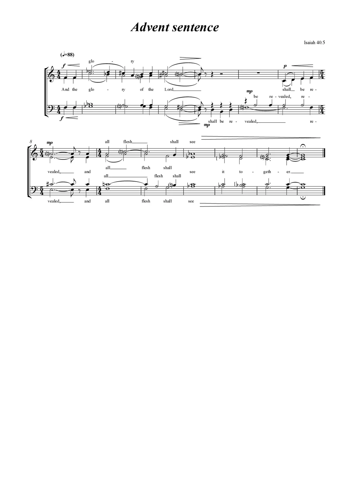 Advent Sentence - Page 1