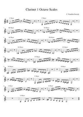 Clarinet 1 Octave Scales