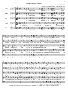 Introduzione a i Balletti (O compagni allegrezza)