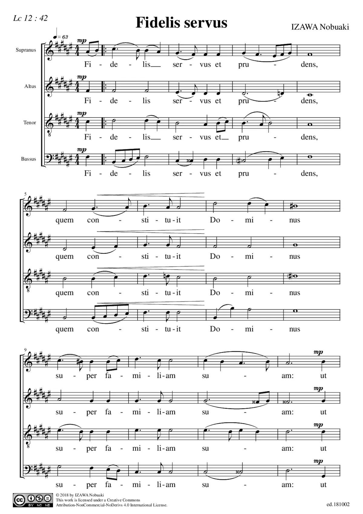 Fidelis servus - Page 1