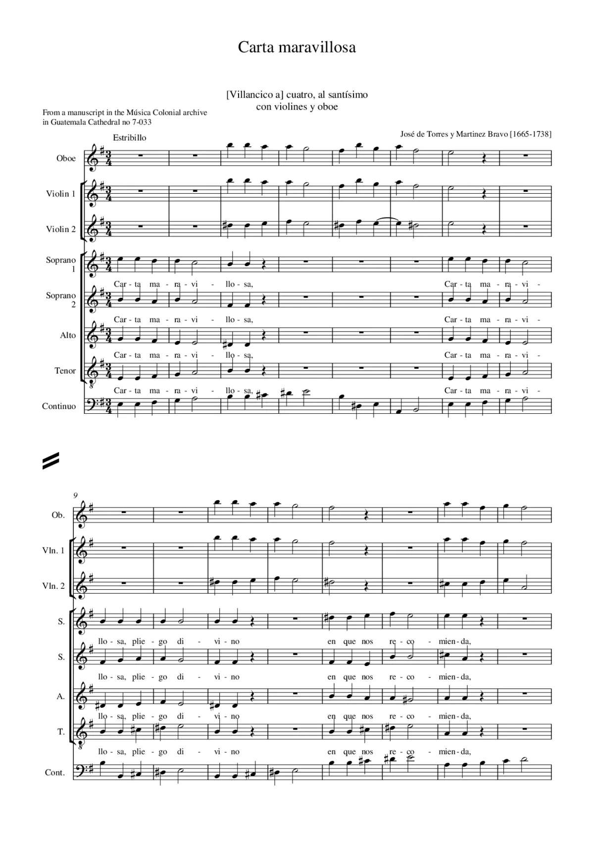 Carta maravillosa - Page 1