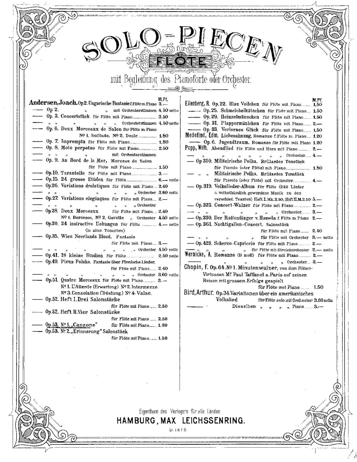 2 Pieces for Flute and Piano, Op.53 - Page 1