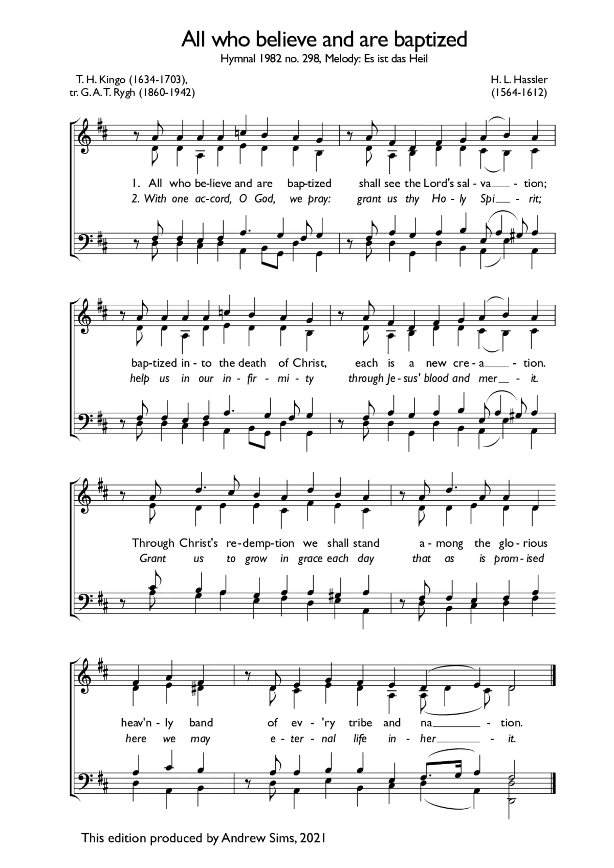 All who believe and are baptized - Page 1
