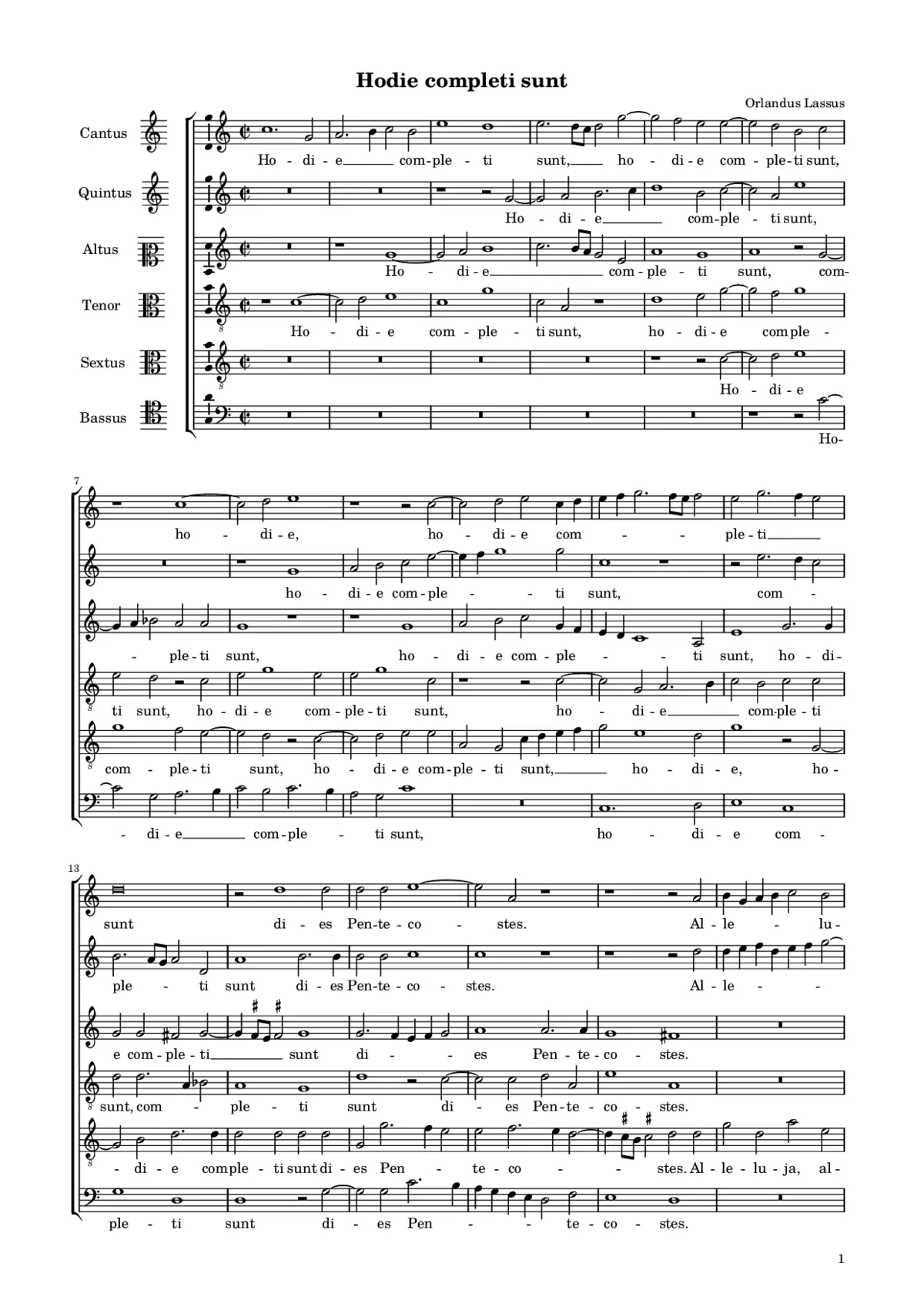 Hodie completi sunt - Page 1