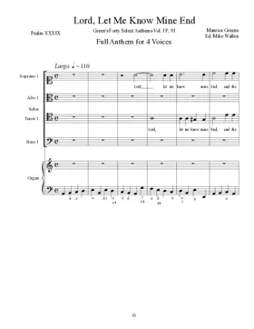 Lord, let me know mine end