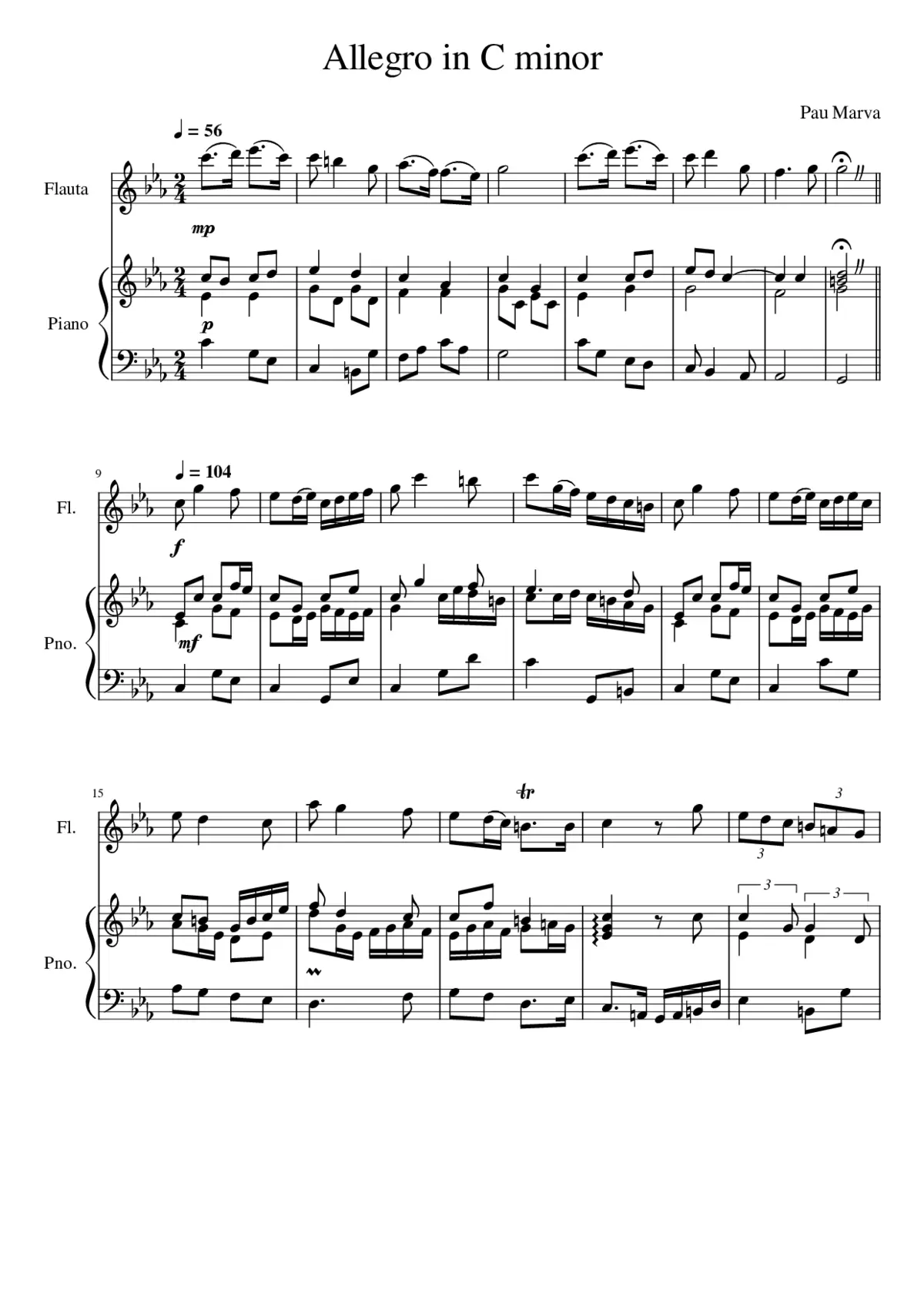 Allegro in C minor - Page 1