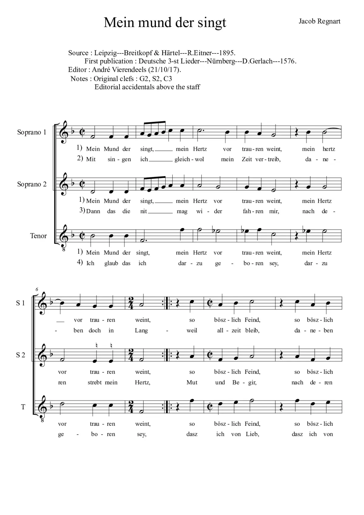 Mein Mund der singt - Page 1