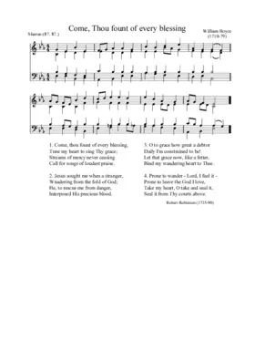 Come, Thou fount of every blessing