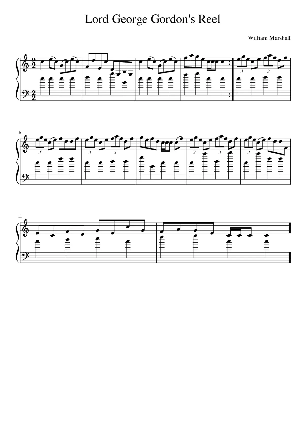 Lord George Gordon's Reel - Page 1