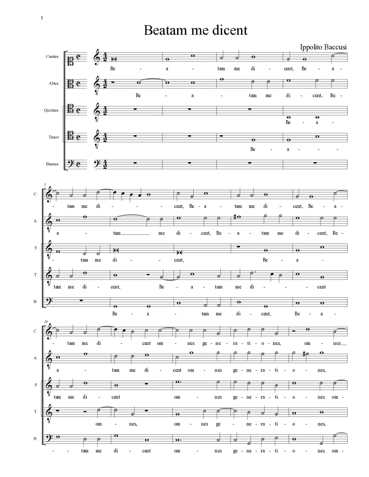 Beatam me dicent - Page 1
