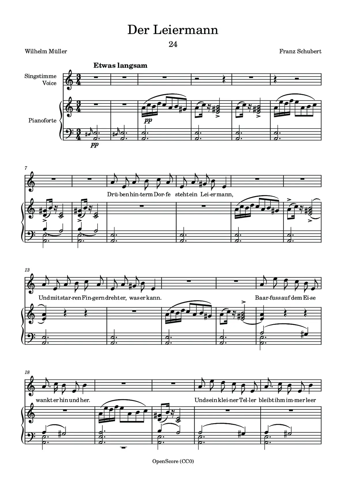 Der Leiermann (Spätere Fassung) - Page 1