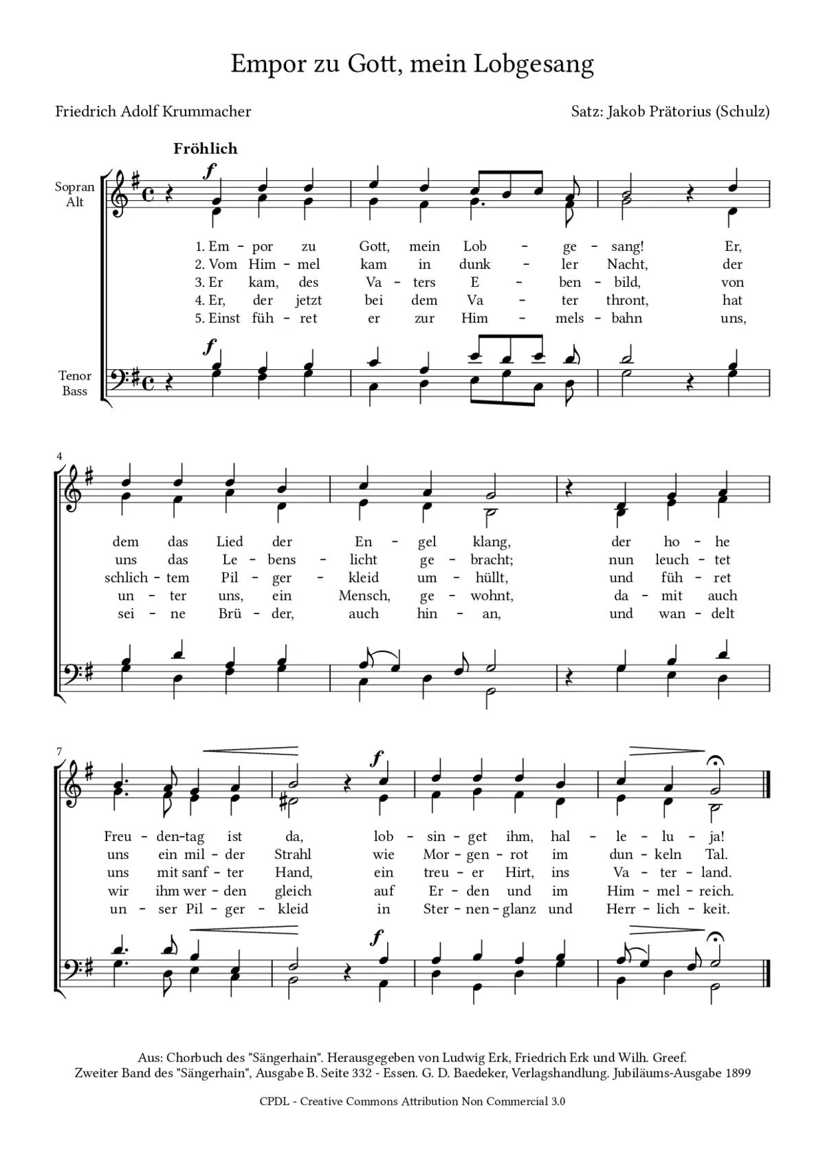 Empor zu Gott, mein Lobgesang - Page 1