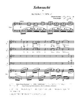 Sehnsucht, Op. 112, No. 1