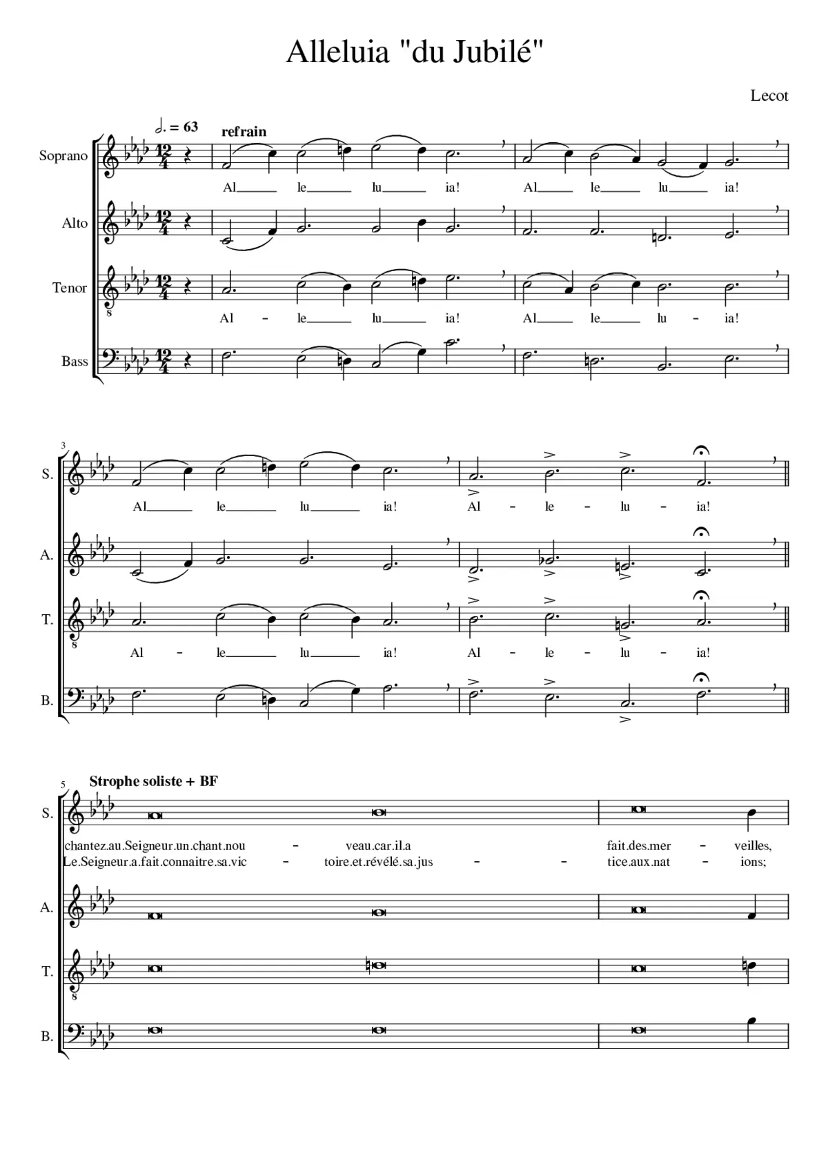 Alléluia du Jubilé - Page 1