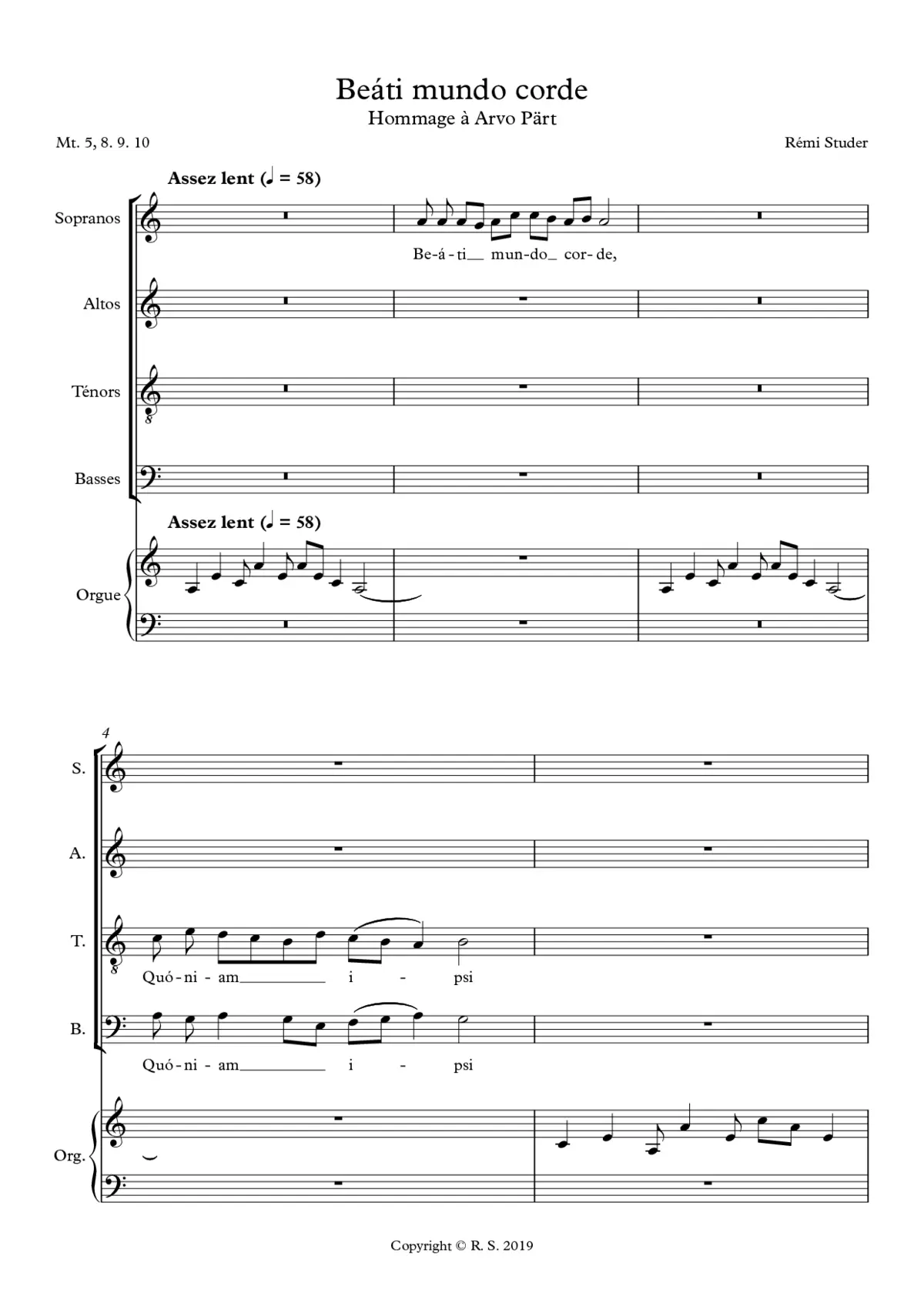 Beati mundo corde - Page 1
