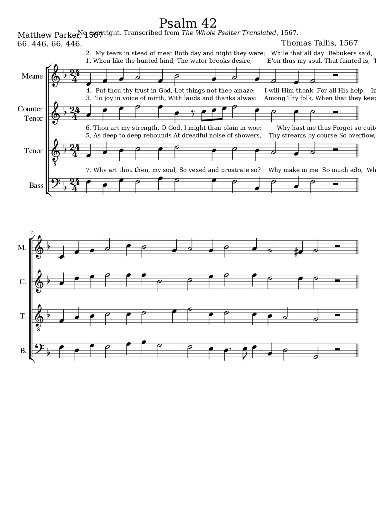 When like the hunted hind - Page 1