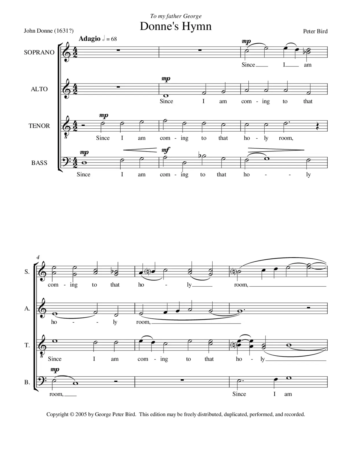 Donne's hymn - Page 1