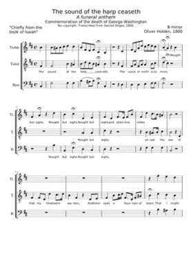 The sound of the harp ceaseth