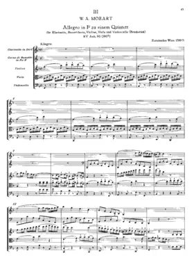 Clarinet Quintet in F major