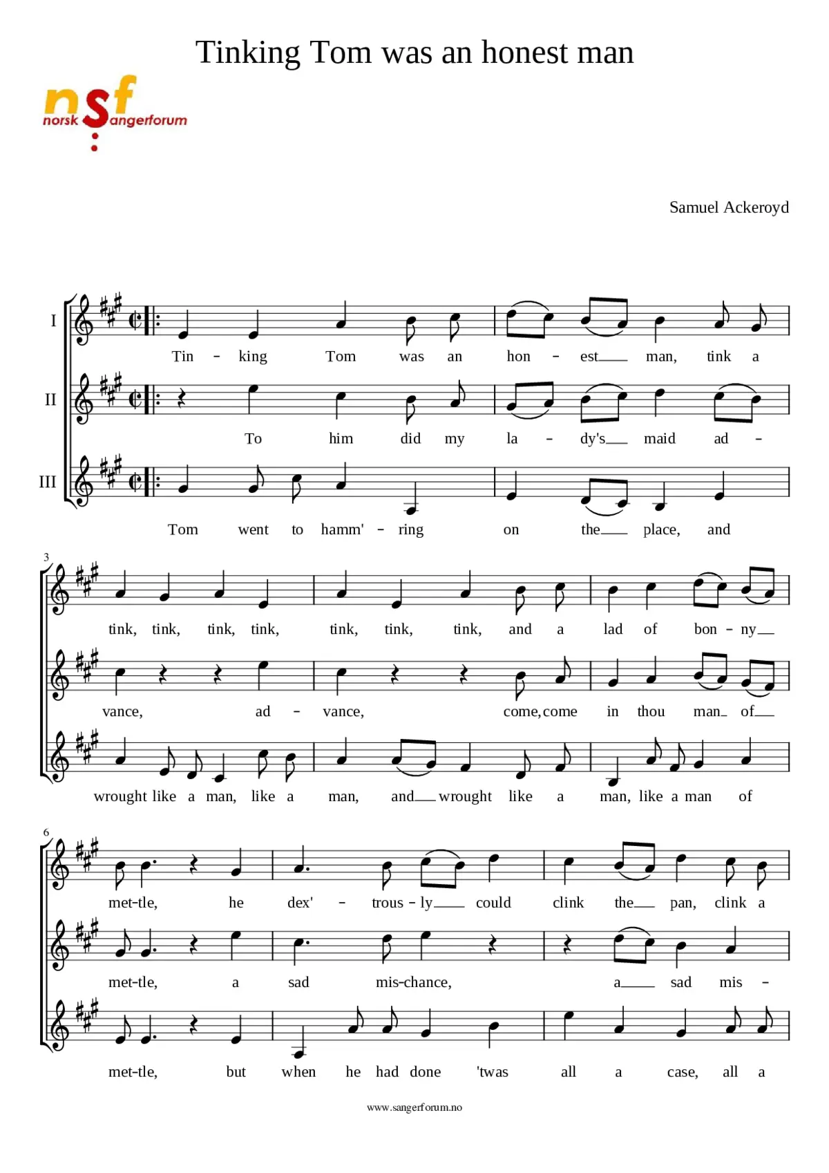 Tinking Tom - Page 1