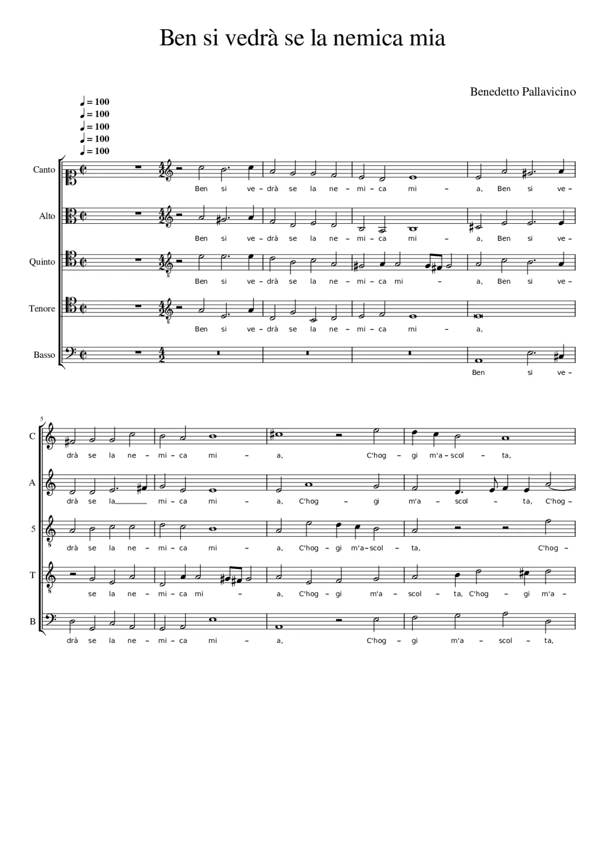 Ben si vedrà se la nemica mia - Page 1